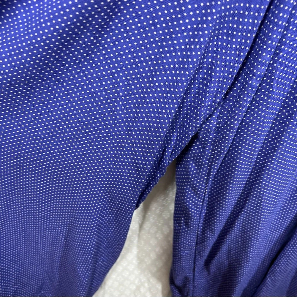 Anthropologie Maeve Blue Polka Dot Eyelet Jumpsuit - Picture 5 of 8